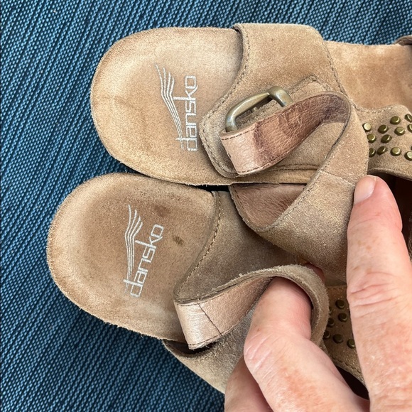 DANSKO DEANDRA HEELED SUEDE SHIMMER SANDALS EURO 40 (9.5-10) - Picture 5 of 13